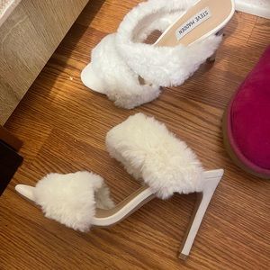 Steve Madden fuzzy heels